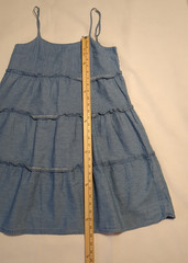 J for Justify Size Small Chambray Adjustable Strap Tiered Sundress EUC