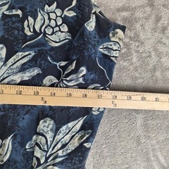Nancy Crystal Midi Dress Medium Navy Blue Floral Silk Sleeveless Event Party