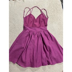 Keepsake The Label Open Back Mini Dress Womens Small Fushia Party Criss Cross
