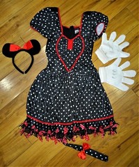 Mickey Minnie Mouse Halloween Costume Set dress Disney Adult