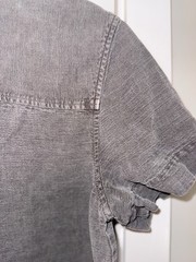 Lucky Brand Charcoal Gray Button-Front Midi Shirt Dress