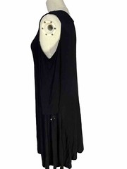 Style And Co M Black Short Cold Shoulder Sleeve Midi Knee Length Stretch Dress