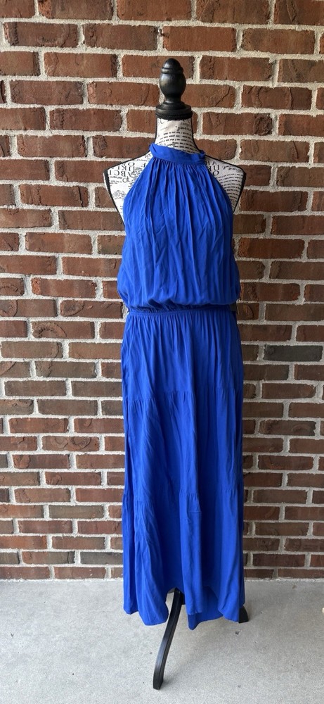 Halter Sundress Nine Eight New York Dress Blue SZ Medium NWT