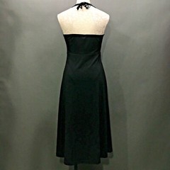 AND Beaded Halter, Black, midi length mid calf, not lined Womens Small