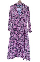 NOBODY’s CHILD/ Asos DAISY COLLARED MIDI DRESS IN fuchsia/green BLOOM US 6