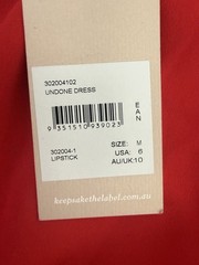 Keepsake the Label Aster Red Cut Out Midi Dress SizeM