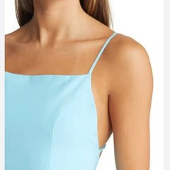 Bardot Anya Dress Womens Large Aqua Open Back Sexy Cocktail Party Night Out