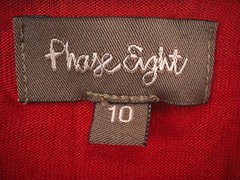 PHASE EIGHT Size 10 Red and Black Beaded and Lace Sleeveless Dress