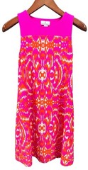 jude connally dress XS Colorblock Pink/orange Shift Sleeveless Molly Pockets