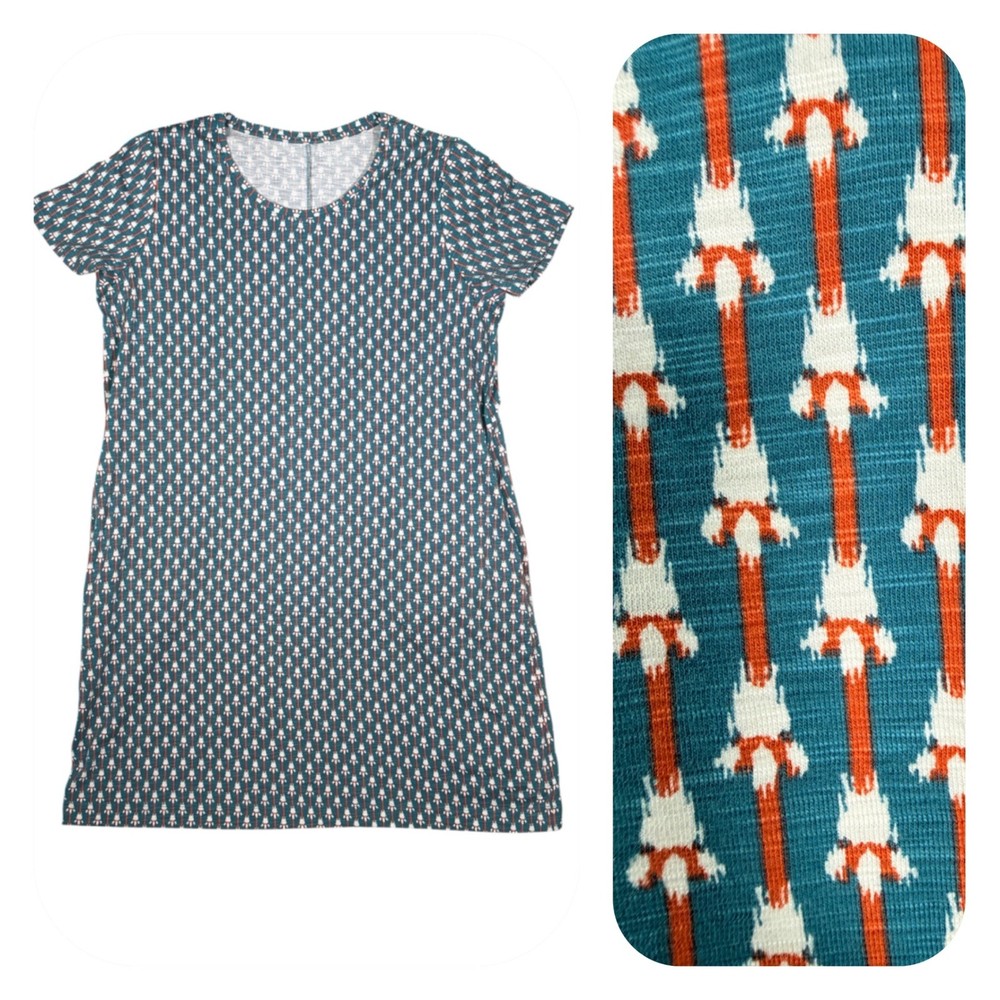 Duluth Trading Co Boho Ikat Print T-Shirt Dress XXL Soft Lyocell Cotton Stretch