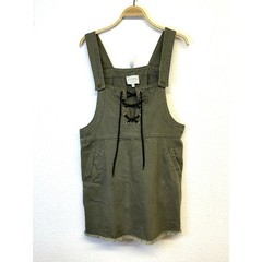 Utility Skirt Olive L California Farmer Outdoor Lace Up Goblin Gardener Y2K