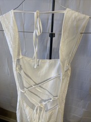 Women’s White 8/10 Cotton Full Length Dress