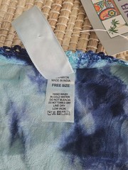 India Boutique NWTs Tie Dye Embroidered Hem Lightweight Dress PTP-21.5&Prime; One Size