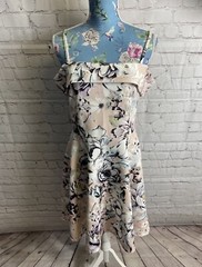 Women’s Select Pink Floral Occasion Bardot Skater Style Dress Size 14
