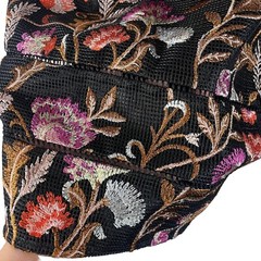 WHBM SZ 0 Mini Sheath Dress Floral Embroidered Sleeveless Rear Zipper Lined