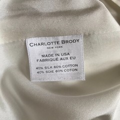 Charlotte Brody A-Line Sheath Dress Womens 4 Gray White Floral Fit & Flare Silk