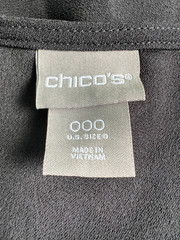 Chico&rsquo;s Dress Black Sleeveless Asymmetrical Hem Pockets Size 000