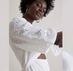 Anthropologie Hutch Eyelet Cutout Maxi Dress
