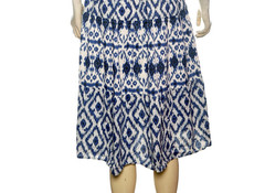Sezane Robe Stella Dress Blue Ikat S 36 Women Raglan Short Sleeve Midi NWT 45351