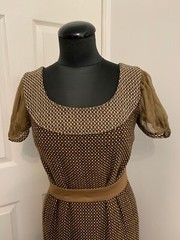 Dolce & Gabbana D&G brown tweed wool dress with a belt 26/40 UK8 US4 EU34