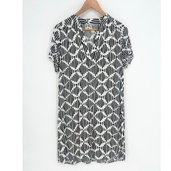 Mary Square Read Between The Lines Black and White Dress Size S