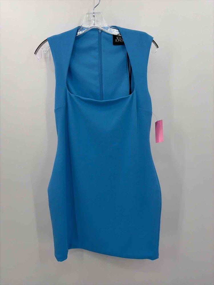 Pre-Owned Solace London Blue Size 8 Short Sleeveless Dress