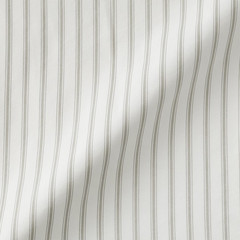 MUJI Womens Light Broadcloth Pullover Dress Off White Stripe FedEx
