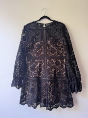 Aqua Lace Ring Dress XL