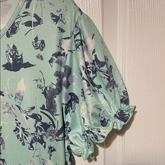Romantic Malachite Green Floral Midi Dress Flutter Sleeve Size XL