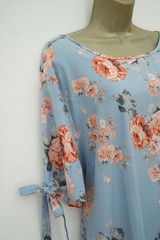 SHEIN LIGHT BLUE FLORAL SHIFT SUN DRESS SIZE 4XL 24