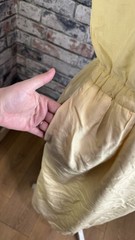 Vintage Dress Women&rsquo;s 12 Pale Yellow Faux Button Sheath Short Sleeve