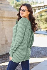 Trendy Ribbed Long Sleeve Top – Basic Bae Opaque Knit with Slight Stretch in Var