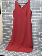 Amanda Smith Dresses Women’s Sz 16 Salmon Textured Tank Maxi Dress Preowned
