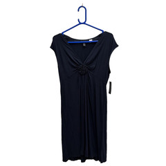 Carole Hochman Midnight Navy Blue Midi Dress NWT Size M