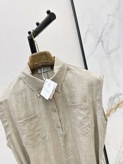 Brunello Cucinelli&rsquo;s latest Spring/Summer Italian minimalist long linen dress