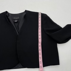VTG Virgo women&rsquo;s 12 Black Chiffon A-Line 2pc Dress set Scoop Neck bolero jacket