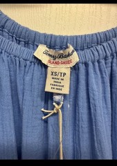 Tommy Bahama Island Gauze Blue 100% Cotton Belted Tie Waist Midi Dress S-XS