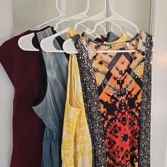 Resellers Womens L Lot of 4 Dresses Jessica Taylor, Tacera, One World, Ark & Co.