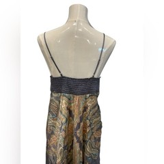 Cortefiel Elegant Multicolor Spaghetti Strap Dress Size:L