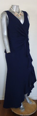 NWT FQA OCCASION FORMAL RUFFLE SPLIT THIGH MERMAID DRESS Size 2XL SLEEVELESS ZIP