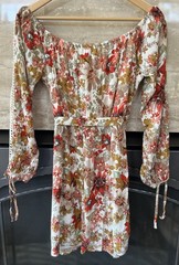 NWT Doe & Rae Floral Scoop Neck/Off Shoulder Mini Dress Sizes S/M/L