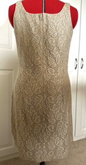 Bari-Gay Short Gold Evening Dress Size 15/16 Zipper Back Dry Clean Only Used