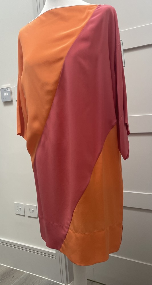 Roksanda Ilincic ‘Ondina’ Dress UK8, Orange & Pink, 100% Silk RRP£525