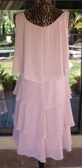 New Layered Look Embellished Neckline Special Occasion Dress W/ Shawl Sz. 14