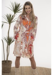 Cienna Aziza Silk Blend Flowy Dress Size S