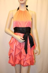 NEW BCBGMAXAZRIA BRIGHT CORAL HALTER COCKTAIL DRESS NWS6G640/DC1070 SIZE 10