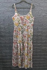 New Coco Shop Double Drawstring Dress Multi Floral Size L