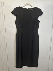 Antonio Melani Women’s Gray Wool Sheath Dress Size 8 Career Office Stretch Midi