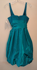 Maria Bianca Nero AQUA Blue Cocktail Ballon Skirt Dress LRG Neiman Marcus NWT