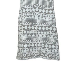 Naeem Khan Silk & Leather Patchwork Appliqué Mini Dress White and Tan Size 8